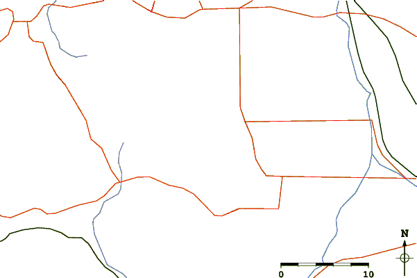 Roads and rivers around Carr Peak