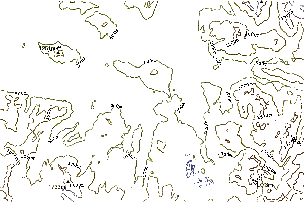 Mountain peaks around Carran-los Venados