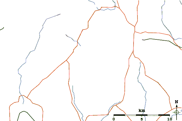 Roads and rivers around Carron Crag