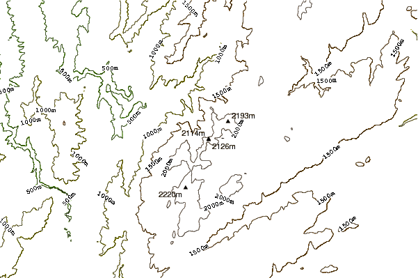 Mountain peaks around Carruthers Peak