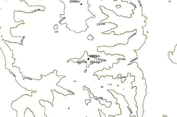 Mountain peaks around Cartoona Peak