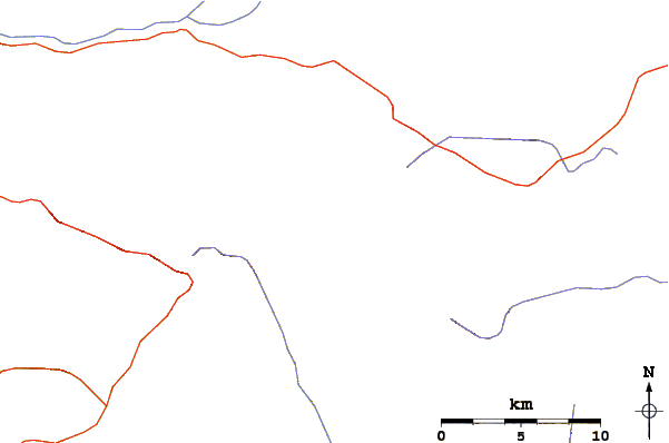 Roads and rivers around Casablanca (volcano)