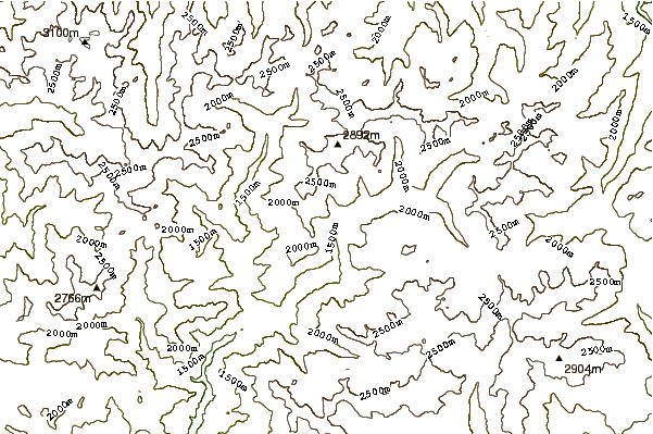 Mountain peaks around Casamanya