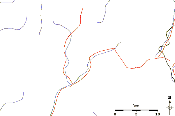 Roads and rivers around Casamanya