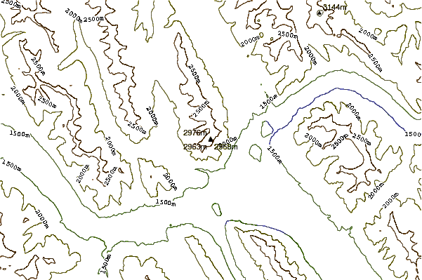 Mountain peaks around Cascade Mountain