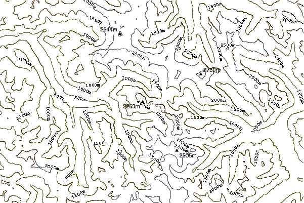 Mountain peaks around Cascade Peak