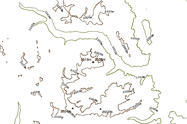 Mountain peaks around Cashmere Peak