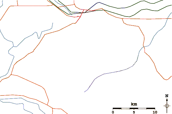 Roads and rivers around Casper Mountain