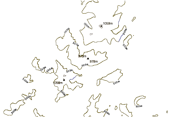 Mountain peaks around Castell y Gwynt