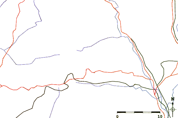 Roads and rivers around Castelltallat range