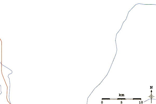 Roads and rivers around Castle Peak (Idaho)