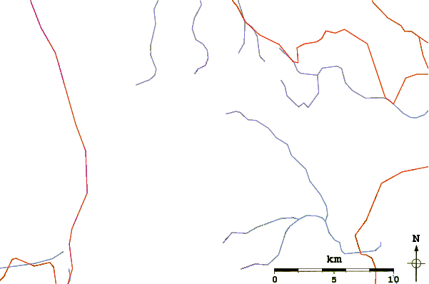 Roads and rivers around Castlecrag Mountain