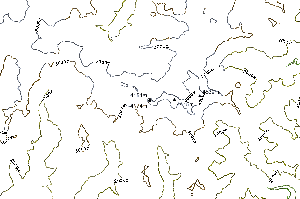 Mountain peaks around Castor