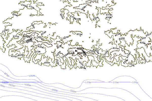 Mountain peaks around Castro Peak (California)