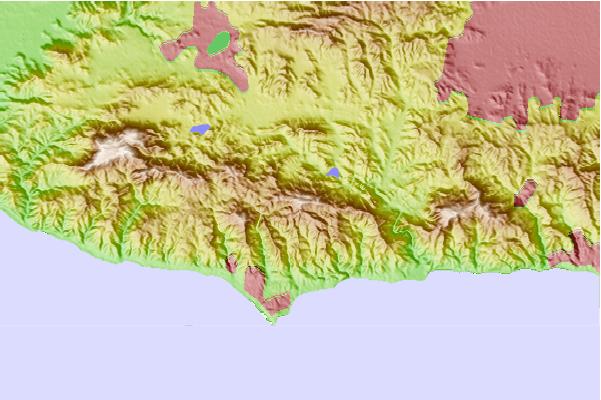 Surf breaks located close to Castro Peak (California)