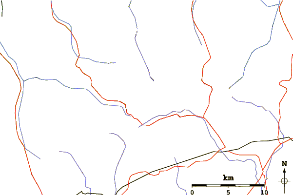 Roads and rivers around Castro Valnera