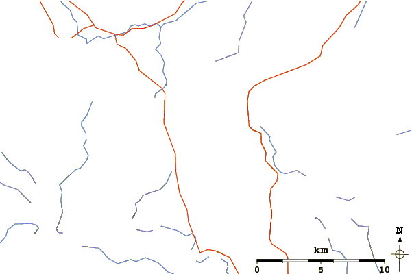 Roads and rivers around Catstye Cam