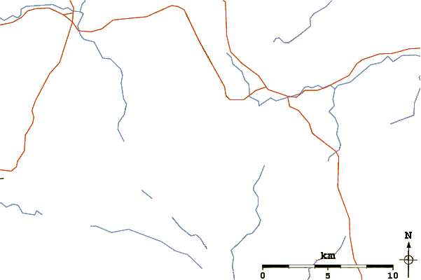 Roads and rivers around Causey Pike