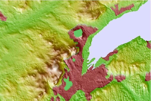 Surf breaks located close to Cavehill