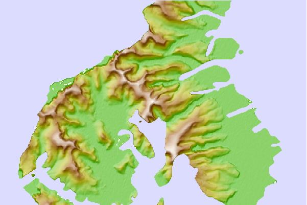 Surf breaks located close to Cavern Peak (Auckland Island)