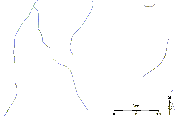 Roads and rivers around Cay (volcano)