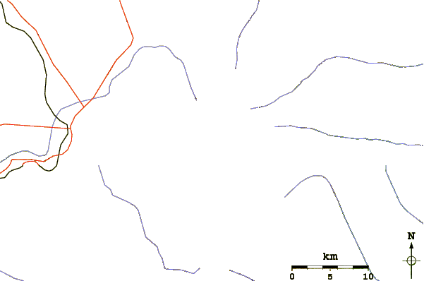 Roads and rivers around Cayambe (volcano)