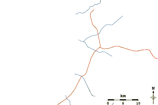 Roads and rivers around Ceboruco