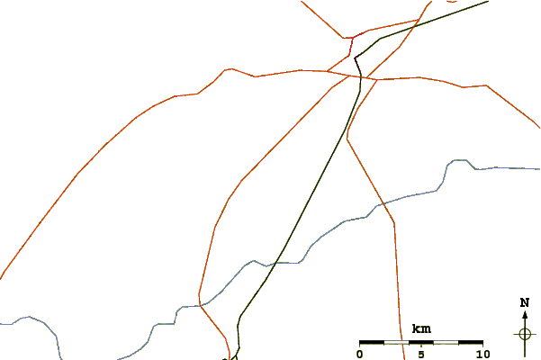 Roads and rivers around Cedar Mountain