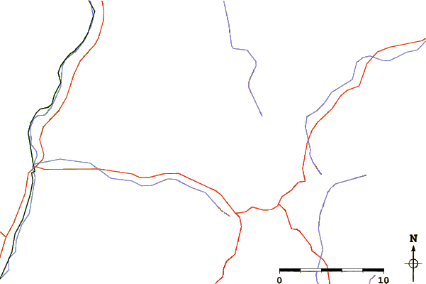 Roads and rivers around Čemernik