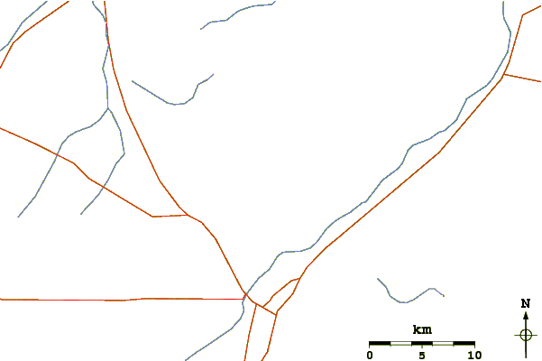 Roads and rivers around Central Mount Stuart