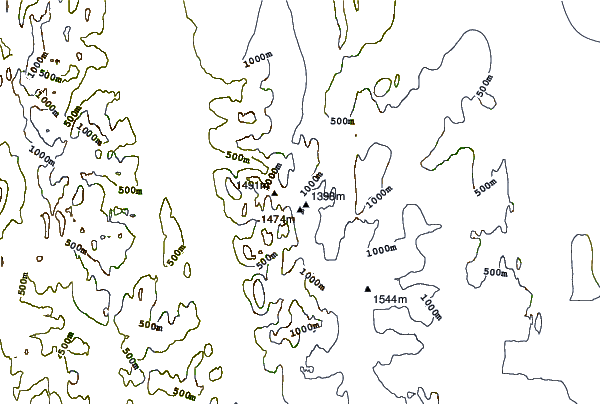 Mountain peaks around Ceresfjellet