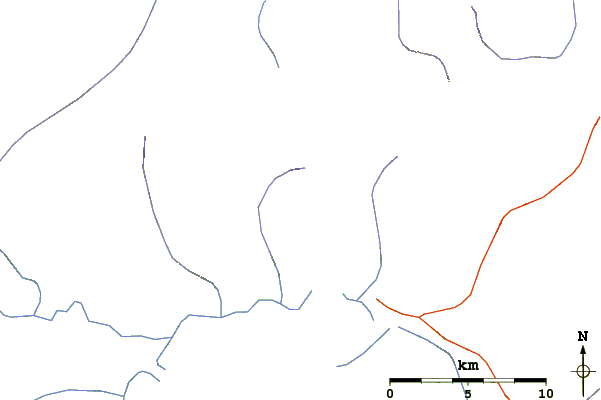 Roads and rivers around Cerro Castillo