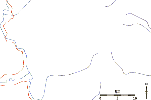 Roads and rivers around Cerro Chapulul