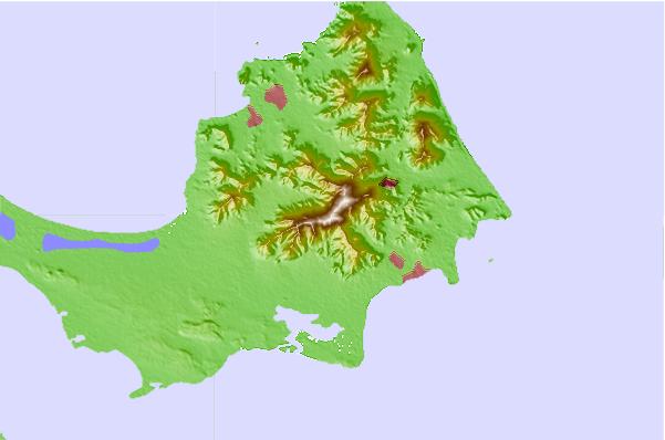 Surf breaks located close to Cerro Copey