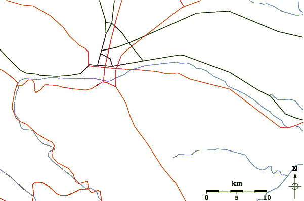 Roads and rivers around Cerro De La Silla