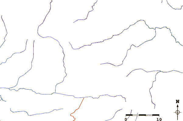 Roads and rivers around Cerro Echandi