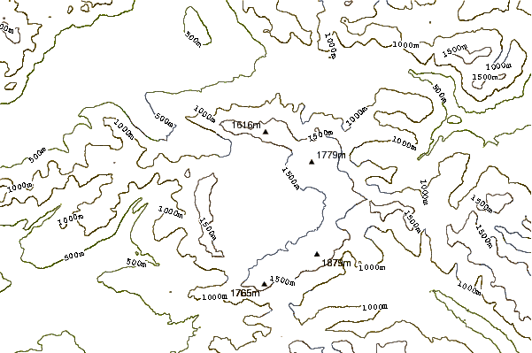 Mountain peaks around Cerro Hudson