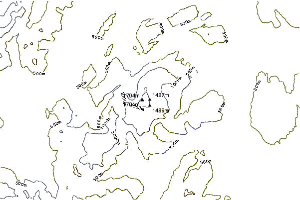 Mountain peaks around Cerro Ladrillero