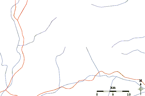 Roads and rivers around Cerro Leñas