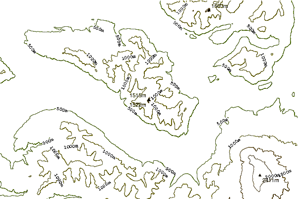 Mountain peaks around Cerro Maltusado