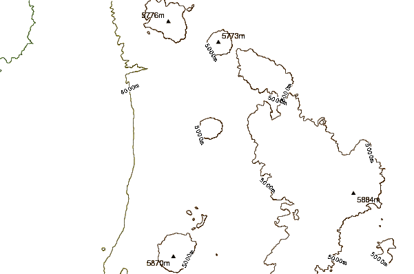 Mountain peaks around Cerro Miscanti