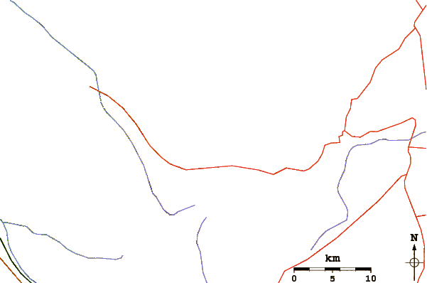 Roads and rivers around Cerro Negro De Mayasquer