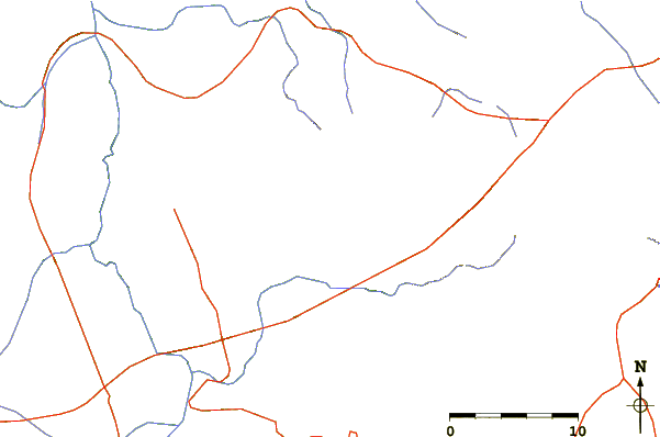 Roads and rivers around Cerro Paniri