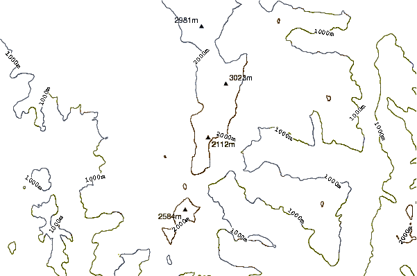 Mountain peaks around Cerro Pared Norte