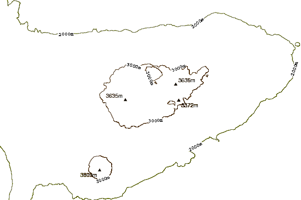 Mountain peaks around Cerro Payun Matru