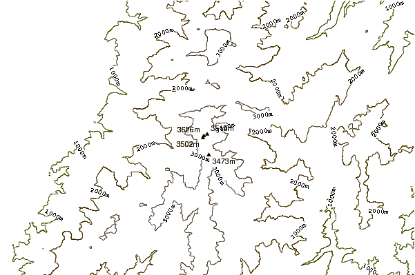 Mountain peaks around Cerro Pintado