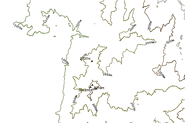 Mountain peaks around Cerro Provincia