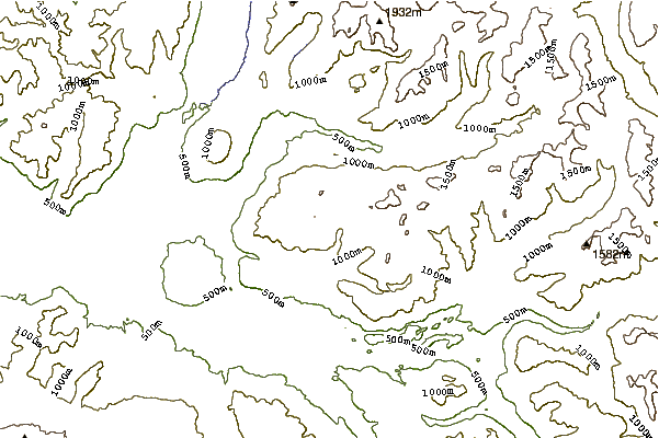 Mountain peaks around Cerro Redondo