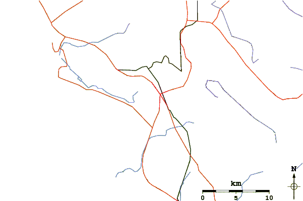 Roads and rivers around Cerro San Luis Obispo