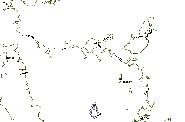 Mountain peaks around Cerro Yumia